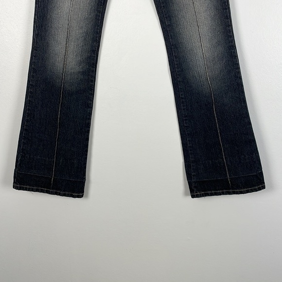 Z Cavaricci vintage no pocket hip hugger style flare permanent crease jeans SZ 3 - Picture 2 of 8